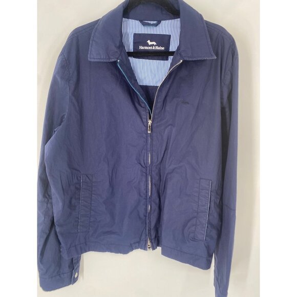 HARMONT & BLAINE ZIP UP NAVY BLUE JACKET SIZE XXL - Picture 3 of 6